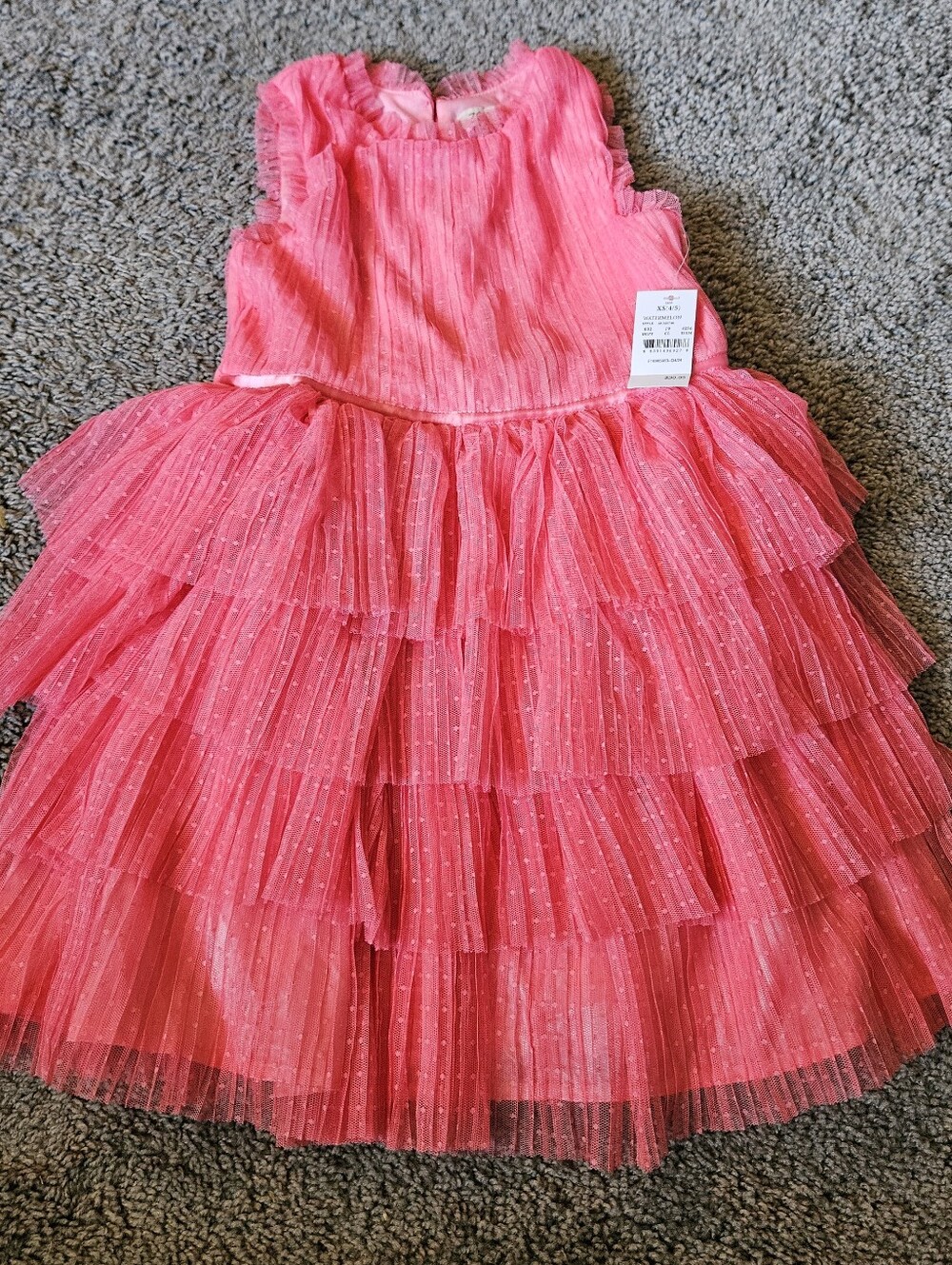 Zhenzi Pink Tiered Tulle Party Dress